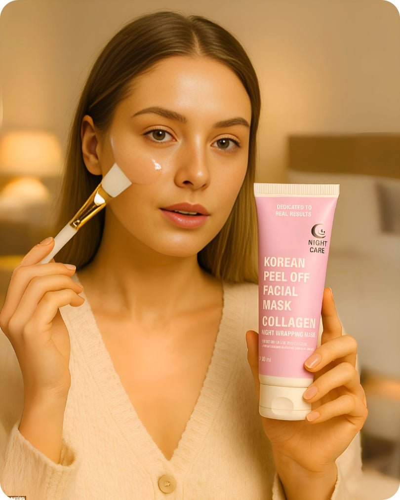 🌙 Overnight Glow Magic – Korean Collagen Night Mask (Buy 1, Get 1 FREE) ✨