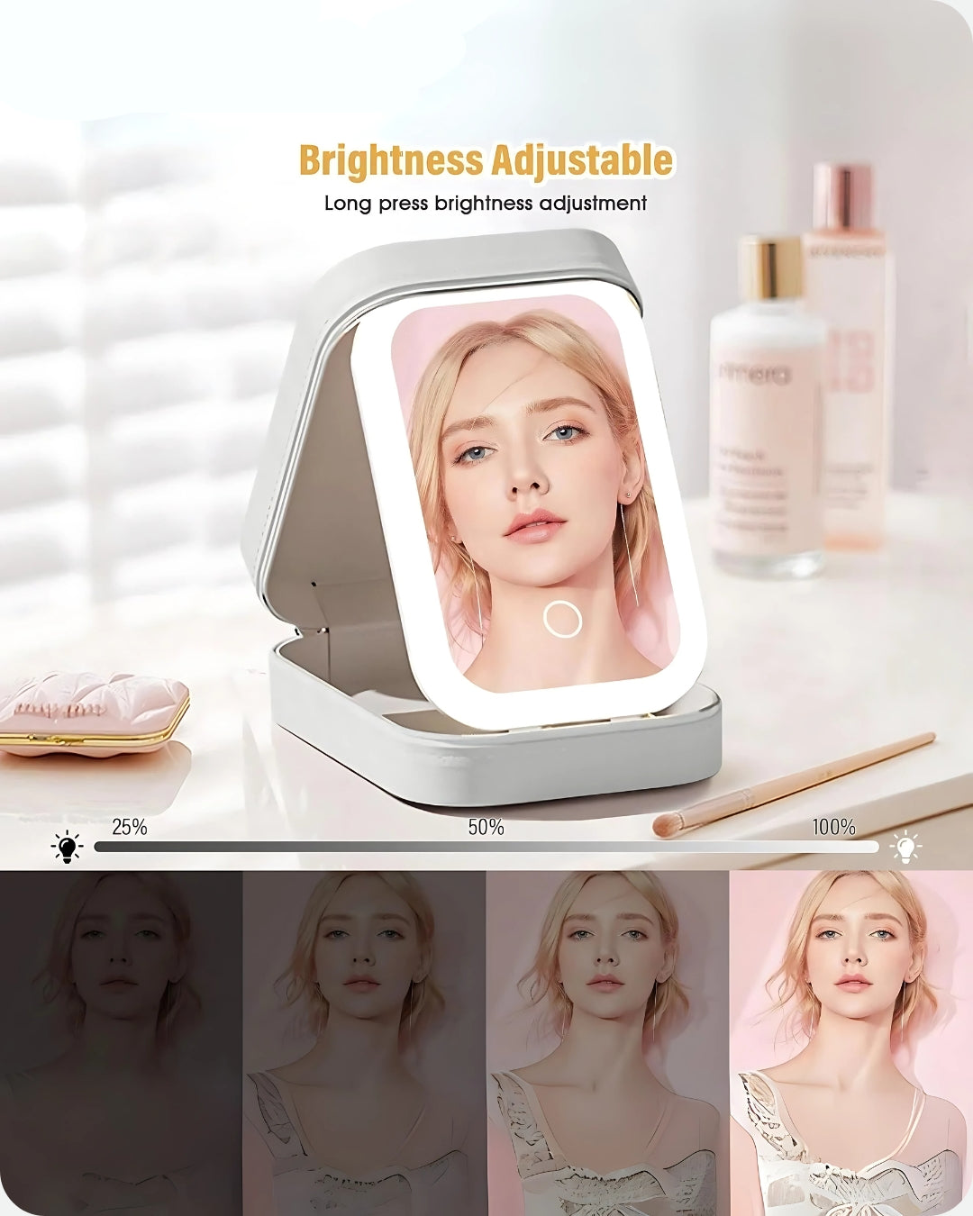 GlowUp™ LED Vanity Case – For Makeup & Jewelry