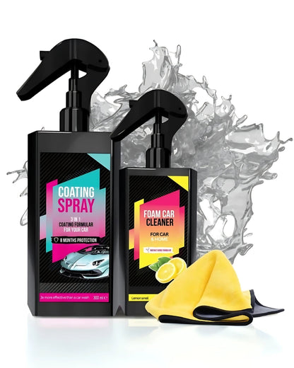 🚗✨ Showroom Shine 3-in-1 Car Care Kit – Foam Cleaner + Coating Spray (200ml Combo)