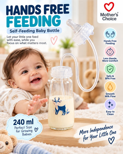 Self-Feeding Baby Bottle – Hands-Free Anti-Colic Bottle | 240ml
