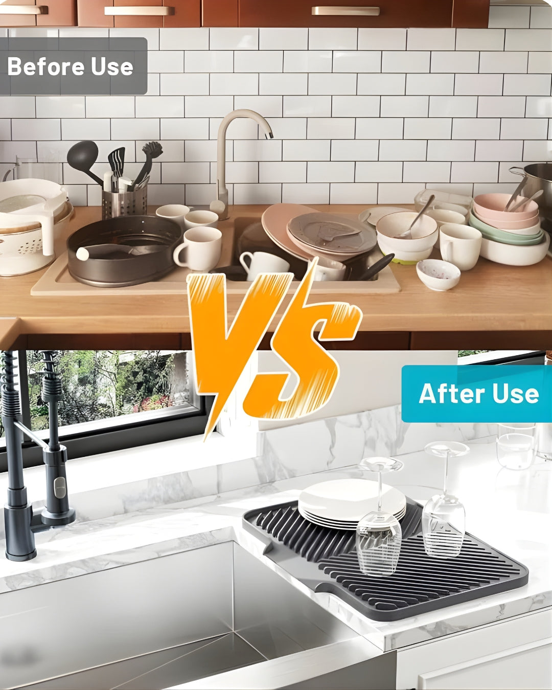 MacMonte™ SmartDry Silicone Dish Drying Mat