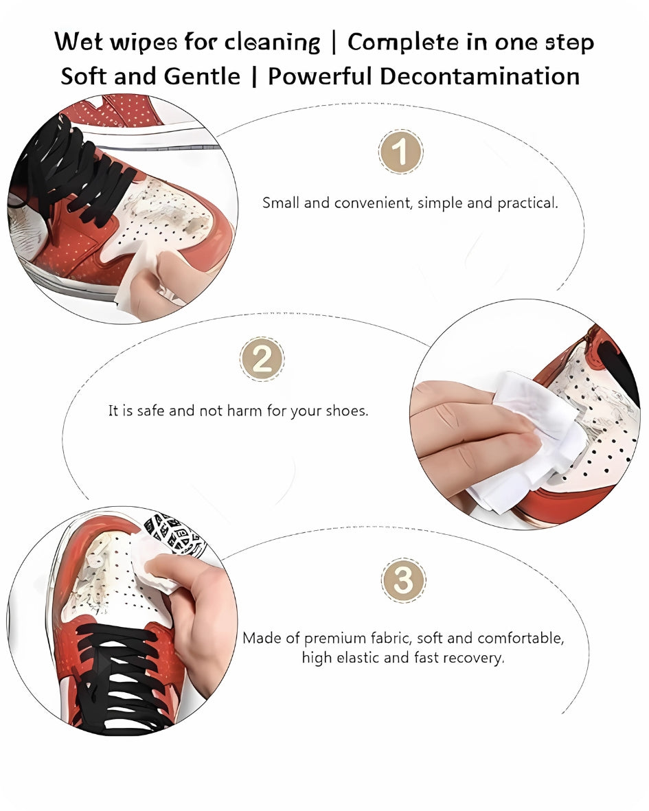👟✨ FreshKicks™ Natural Sneaker & Shoe Cleaner Wipes – 1 Pack of 80 ✨🧼 Your Shoes Deserve Better!