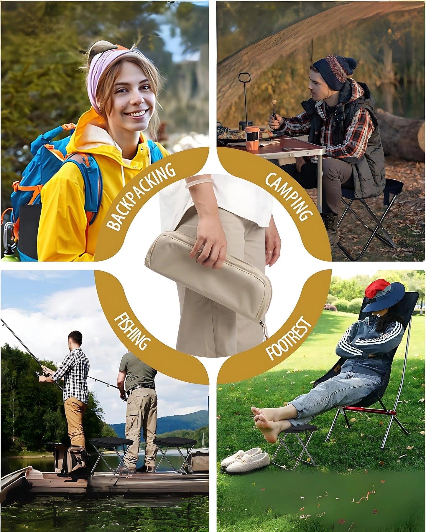 🪑✨ ZipSeat™ Zipper Folding Stool – Your Pocket-Sized Power Chair for Every Adventure! 🎒💪