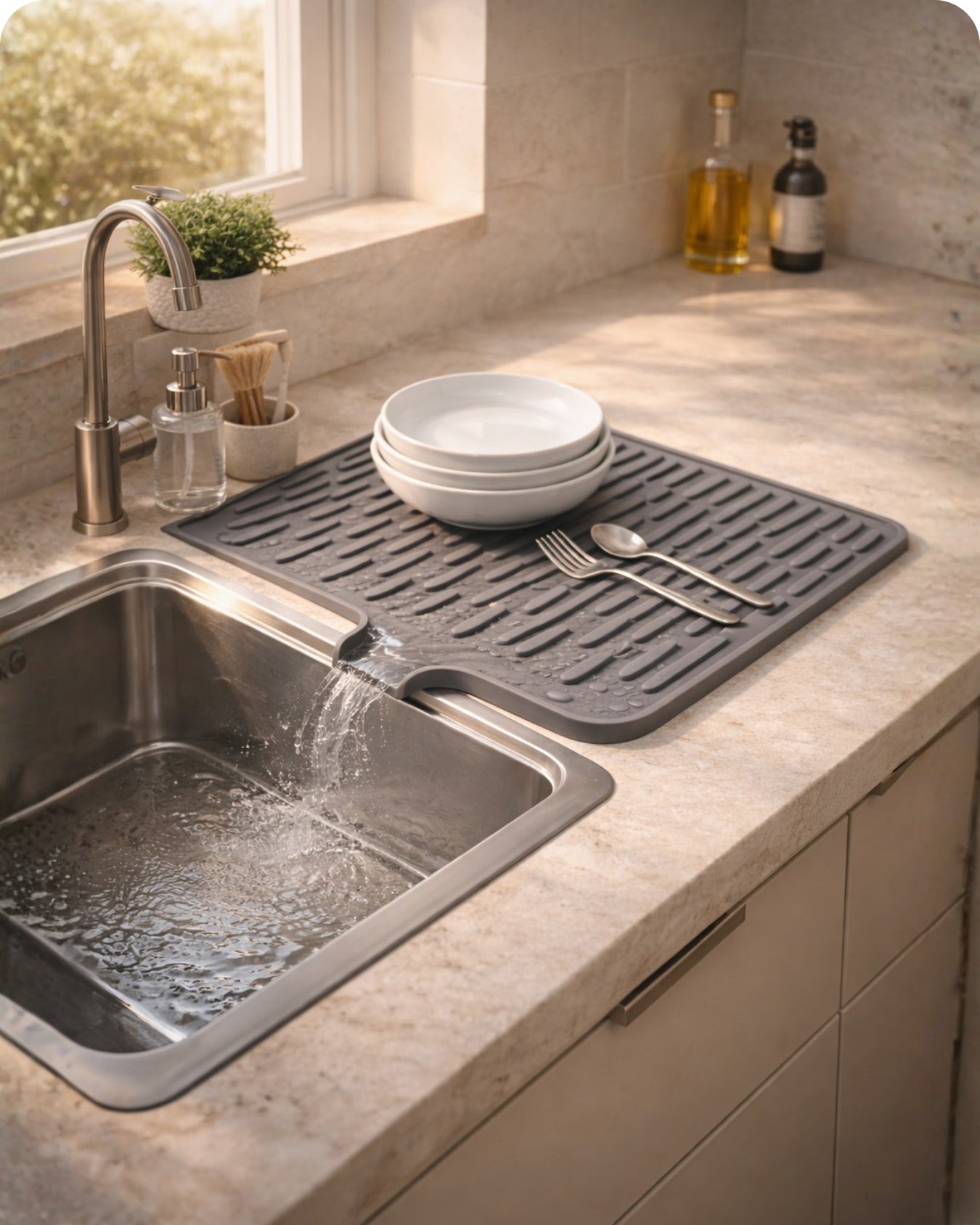 MacMonte™ SmartDry Silicone Dish Drying Mat